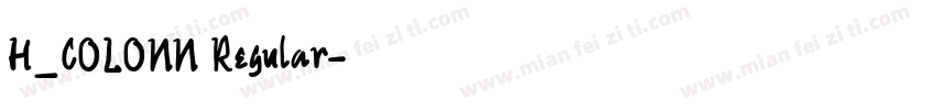 H_COLONN Regular字体转换
